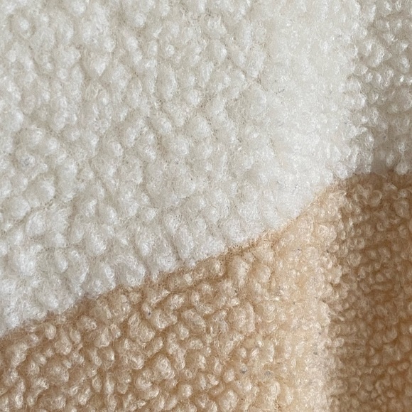 Patchwork Polar Sherpa Jacket Oversized  Contrast Color Polar Fleece Size Medium - Picture 11 of 12